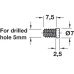 Cabinet Connector with Dowel Plug for Ø 10 mm Hole Arret White Cabinet Connector with Dowel Plug for Ø 10 mm Hole Arret White
