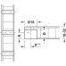 Shelf Connector Zinc Alloy Support Plastic Boss Insert TAB For wood thickness from 16 mm Dim. A 8.0 mm drilling depth X 13.0 mm nickel plated