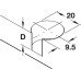 Connector Housing Plastic Rafix-20 With and without dowel with and without ridge with tightening element For wood thickness 16 mm drilling depth D: 12.7 mm dim. A: 8 mm beige