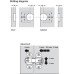 Concealed Mortice Hinge 180° for Folding Doors With automatic closing spring Screw fixing cup