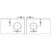 Trim Cap and Closure Plate for Symo 3000 Glass Door Cam Lock Polished nickel plated