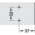 Cruciform Mounting Plate Combi Hospa Screw Fixing for Slide On Metalla A Concealed Hinge Steel Height 4 mm
