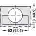 Concealed Cup Hinge 155° Standard Full Overlay Mounting Tiomos Click on arm  With soft close screw fixing cup 45/9.5 nickel plated