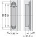 3D Hinge 180° Aluminium Zinc Diecast and Steel Tectus TE 340 3-way continuous adjustment Polished brass plated