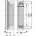 3D Hinge 180° Aluminium Zinc Diecast and Steel Tectus TE 340 3-way continuous adjustment Polished brass plated