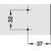 Cruciform Mounting Plate Zinc Plated Häfele With quick fixing system and eccentric adjustment Height 3 mm hole centres: 32 mm