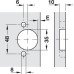 Swing up Hinge Screw Fixing Cup for Straight Flaps For caravan furniture Screw fixing cup