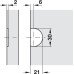 Flap Hinge 270° Screw Fixing Brass or Steel Economy model Steel polished nickel plated
