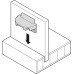 Rear Panel Connector Häfele Ixconnect RPC G 13/20 for press fitting into the groove Plastic For wood thickness: From 12 mm