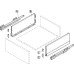 Drawer Back for Nova Pro Scala Drawers with 186 mm High Sides Steel Cabinet width 900 mm silver