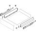 Drawer Back for Nova Pro Scala Drawers with 90 mm High Sides Steel Cabinet width 1000 mm silver