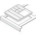 Pen and Pencil Tray with Eleven Compartments Plastic For inserting in trays or for hooking onto drawer sides Anthracite finish