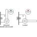 Lever Handle Indicator and Lock Set with Large Safety Pattern Lever Handle Satin stainless steel finish