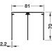 Top Track Double for Sliding Aluminium Framed Doors Aluflex 80 Bottom rolling system Length 2000 mm