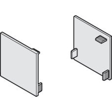 End Caps for Sliding Wooden and Glass Interior Doors Slido Classic Top hung system Aluminium coloured finish