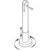Adjustable Foot Support 316 L Cubicle Fittings for 13 mm Board Partitions PBA Stainless steel Satin finish