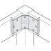 Corner Brace for Attaching Table Legs to Table Frame Height 70 mm Steel Galvanized