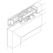 Fitting Set for Sliding Metal Interior Doors Hawa-Junior 80/M Top hung system For 1 door
