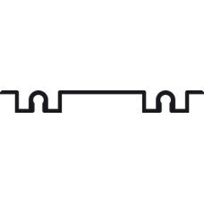 Bottom Track Double for Aluminium Framed Sliding Doors Aluflex 80 Bottom rolling system Length 3000 mm
