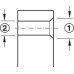 Drill Bit for Confirmat One-Piece Connector 1st step Ø 5 mm drill hole (blind hole) 2nd step Ø 7 mm shank (through hole)