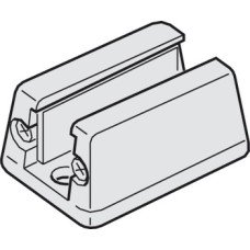 Floor Guide for Sliding Glass Interior Doors Hawa-Junior Top hung system Silver anodised aluminium finish