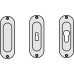 Pull Handle Flush 120 x 40 mm Aluminium FSB Suitable for sliding timber doors Silver anodised