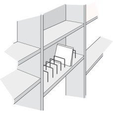Record Divider Bar Steel 175 x 175 mm Ø 5 mm bar Bright zinc plated finish