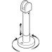 Adjustable Foot Support 316 L Cubicle Fittings for Glass Partitions PBA Stainless steel  Satin finish