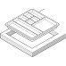 Pen and Pencil Tray with Eleven Compartments Plastic For inserting in trays or for hooking onto drawer sides Anthracite finish