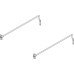 Filing Rails for Drawer Length 450 mm Screw fixing Chrome plated finish