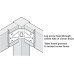 Corner Brace for Attaching Table Legs to Table Frame Height 40 mm Steel Galvanized