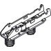 Mounting Plate Inline Dowel Fixing for Tiomos Click On System Hinges Height 2 mm