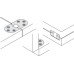 Table Hinge Self Supporting Folding Matt brass