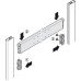Strut for Aluminium Frame System Häfele Dresscode For holding pull out frames and equipment elements Apertures on one side umber grey