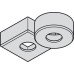 Bezel Surface Mounting for Loox LED 2090 Plastic Matt nickel plated round