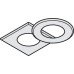 Bezel Recess Mounting for Loox LED 2025 and Loox5 LED 2091/2092/3091/3092 Round Silver coloured