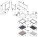 Swing Out Corner Storage Classic Chrome Linear Wire Baskets Vauth-Sagel VS COR Fold For cabinet width: 800 mm For door width: 400 Left hand