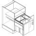 Pull Out Waste Bin 600 mm Vauth-Sagel VS ENVI Space XX Pro S / Pro With synchronised over extension runners For cabinet width 600 mm depth 476 mm 2x 44 litres - lava grey