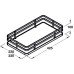 Larder Unit Complete Set Centre Mounting Height Adjustable For cabinet width 300 mm basket width 230 mm chrome/white base