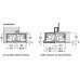 3D Hinge 180° with Integrated Intumescent Kit Tectus TE 540 3D FR Satin stainless steel