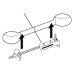 Holder for Worktop Connecting Bolt Installation Easibolt Black plastic 55 x 18 x 16 mm
