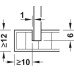 Rear Panel Connector Häfele Ixconnect RPC G 13/20 for press fitting into the groove Plastic For wood thickness: From 12 mm