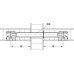 Double-Ended Bolt with Snap Ring Minifix For Ø 8 mm hole Drilling distance B: 34 mm for panel thickness 19 mm galvanized