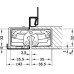 3D Hinge 180° Aluminium Zinc Diecast and Steel Tectus TE 640 3-way continuous adjustment Polished brass plated