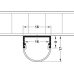 Aluminium Profiles for LED Flexible Strip Lights Loox 2192 To suit Loox LED flexible strip lights Round with milky cover length 2500 mm