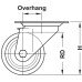 Single Wheel Castor Ø 80-160 mm Plate Fixing with screw-on plate Wheel Ø 100 mm load capacity 70 kg swivel castor without brake