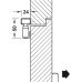 Door Holder Overhead Hold-open Angle 45° to 110° Aluminium and Steel Face fixed Silver coloured