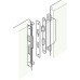 Rebate Set for Standard Continental Style Locks and Latches Size 25 mm satin stainless steel