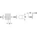 Plate for Magnet or K Push Door Catch Knock In with Ø 3 mm Pin Galvanized steel