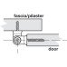 Hinge Set Heavy Duty Cubicle Fittings for 17-21 mm Board Partitions Aluminium Satin anodised finish